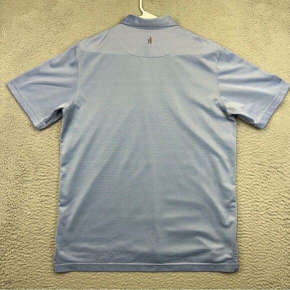 Johnnie O Performance Polo Shirt Mens Medium Blue Stretch Preppy Beach Surf Golf - Picture 6 of 15